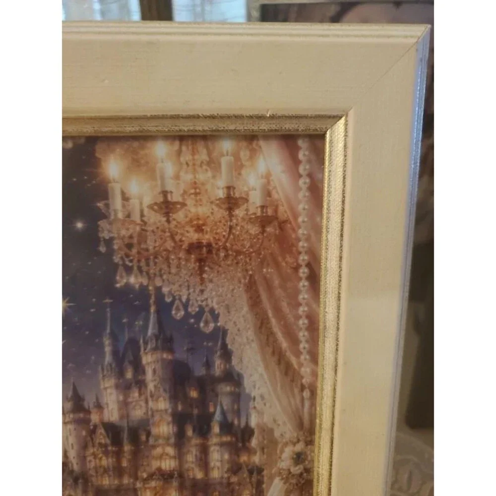 Victorian-Inspired Ivory & Gold Fairytale Castle Frame